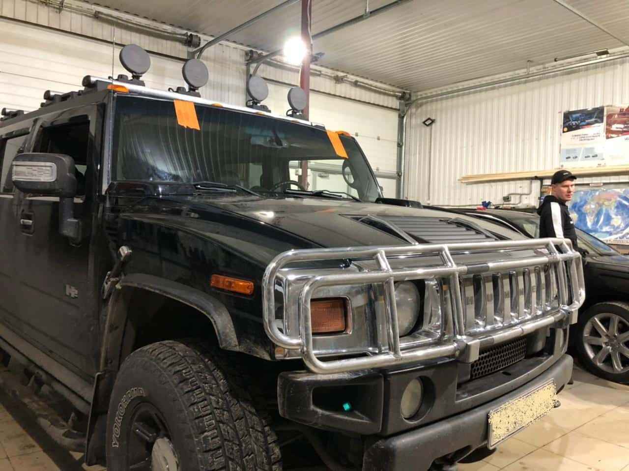 замена лобового стекла хаммер после