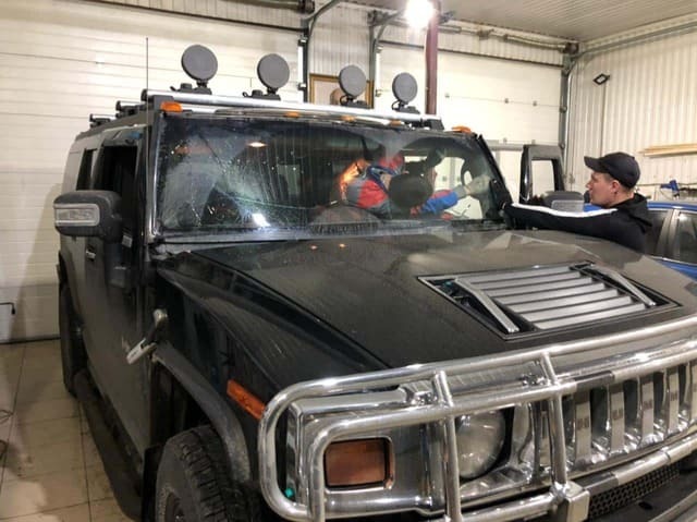 замена лобового хаммер