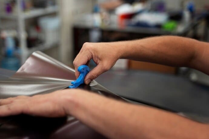 Фото процесса тонирования 